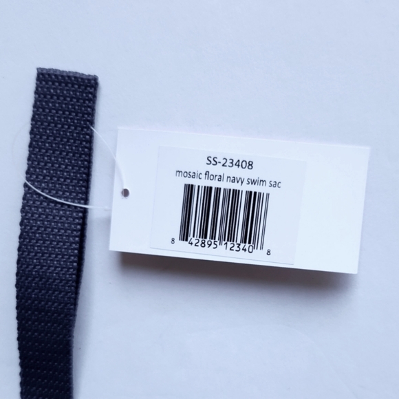 Buckhead Betties Mosaic Floral Navy Swim Sac. NEW. #SS-23408 - Picture 3 of 8